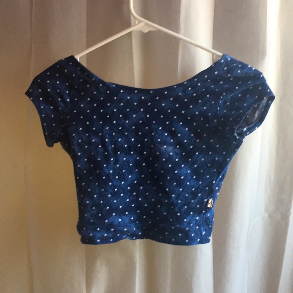 Blue crop top